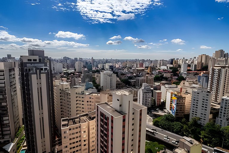 Studio 22° andar 800m Av Paulista + Skyline SP