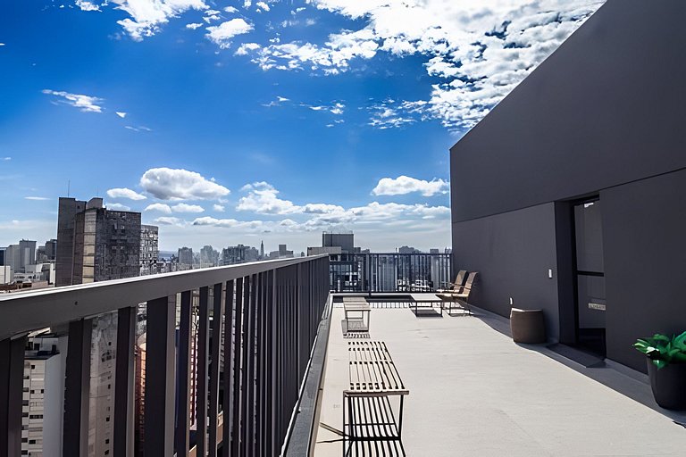 Studio Av. Paulista c/ estacionamento + Rooftop
