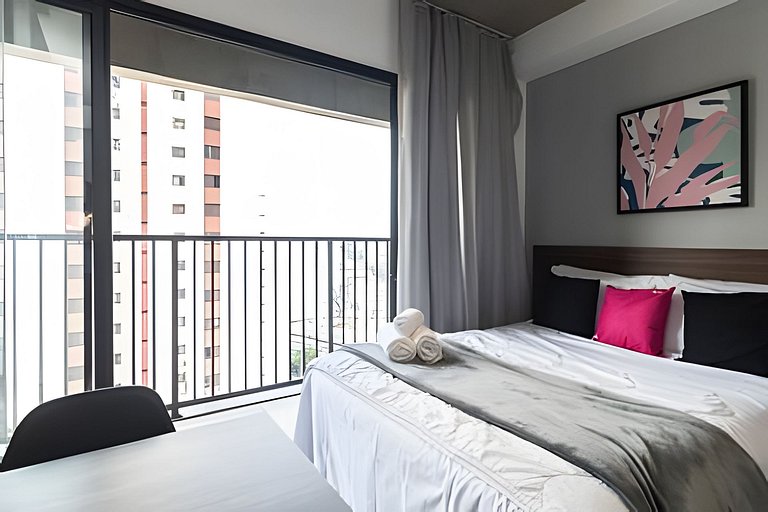 Studio Av. Paulista c/ estacionamento + Rooftop