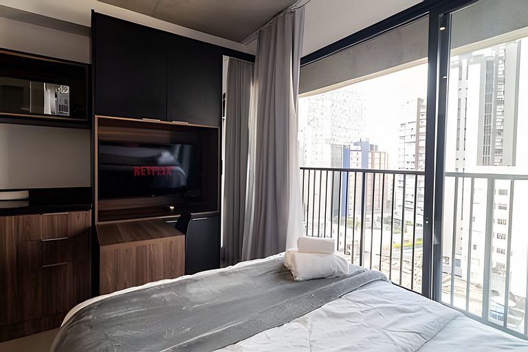 Studio Av. Paulista c/ estacionamento + Rooftop