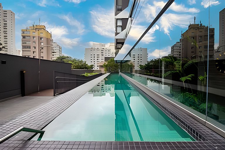 Studio metrô Oscar Freire + Piscina c/ garagem