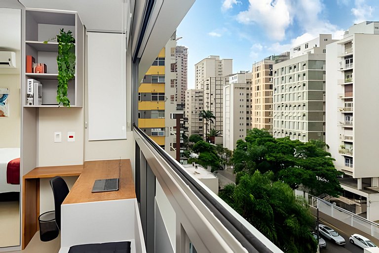 Studio metrô Oscar Freire + Piscina c/ garagem