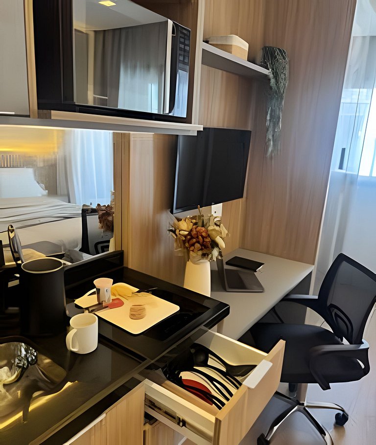 Vila Olimpia I Sofá Cama/ AC + Academia